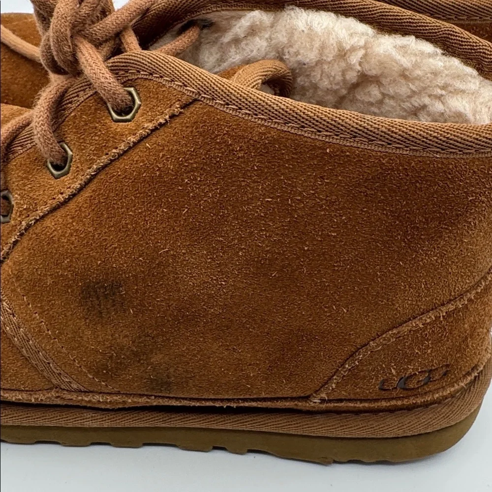 UGG Neumel Chestnut Suede Mens Chukka Boot 3236-CHE size 7 shoes Sherpa lined